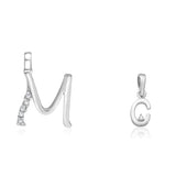 Taraash 925 Sterling Silver Couple Alphabet Pendants "M" and "C" Initial Letter Pendants - Taraash