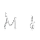 Taraash 925 Sterling Silver Couple Alphabet Pendants "M" and "G" Initial Letter Pendants - Taraash