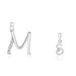 Load image into Gallery viewer, Taraash 925 Sterling Silver Couple Alphabet Pendants &quot;M&quot; and &quot;S&quot; Initial Letter Pendants - Taraash
