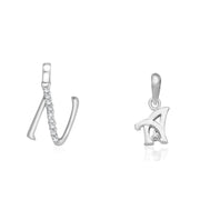 Taraash 925 Sterling Silver Couple Alphabet Pendants 