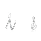 Taraash 925 Sterling Silver Couple Alphabet Pendants "N" and "D" Initial Letter Pendants - Taraash