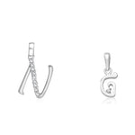 Load image into Gallery viewer, Taraash 925 Sterling Silver Couple Alphabet Pendants &quot;N&quot; and &quot;G&quot; Initial Letter Pendants - Taraash
