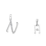 Load image into Gallery viewer, Taraash 925 Sterling Silver Couple Alphabet Pendants &quot;N&quot; and &quot;H&quot; Initial Letter Pendants - Taraash
