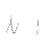 Taraash 925 Sterling Silver Couple Alphabet Pendants 