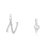 Taraash 925 Sterling Silver Couple Alphabet Pendants "N" and "V" Initial Letter Pendants - Taraash