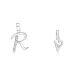 Load image into Gallery viewer, Taraash 925 Sterling Silver Couple Alphabet Pendants &quot;R&quot; and &quot;V&quot; Initial Letter Pendants - Taraash
