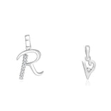 Taraash 925 Sterling Silver Couple Alphabet Pendants "R" and "V" Initial Letter Pendants - Taraash