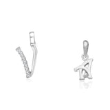 Taraash 925 Sterling Silver Couple Alphabet Pendants "V" and "A" Initial Letter Pendants - Taraash