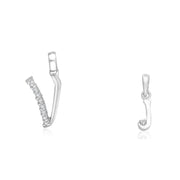 Taraash 925 Sterling Silver Couple Alphabet Pendants 