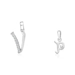 Load image into Gallery viewer, Taraash 925 Sterling Silver Couple Alphabet Pendants &quot;V&quot; and &quot;P&quot; Initial Letter Pendants - Taraash

