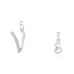 Load image into Gallery viewer, Taraash 925 Sterling Silver Couple Alphabet Pendants &quot;V&quot; and &quot;S&quot; Initial Letter Pendants - Taraash
