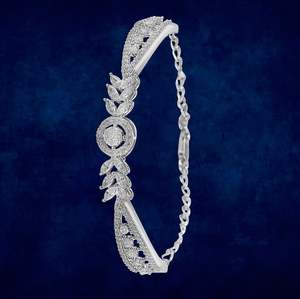 Taraash 925 Sterling Silver Cuff CZ Bangle For Women - Taraash