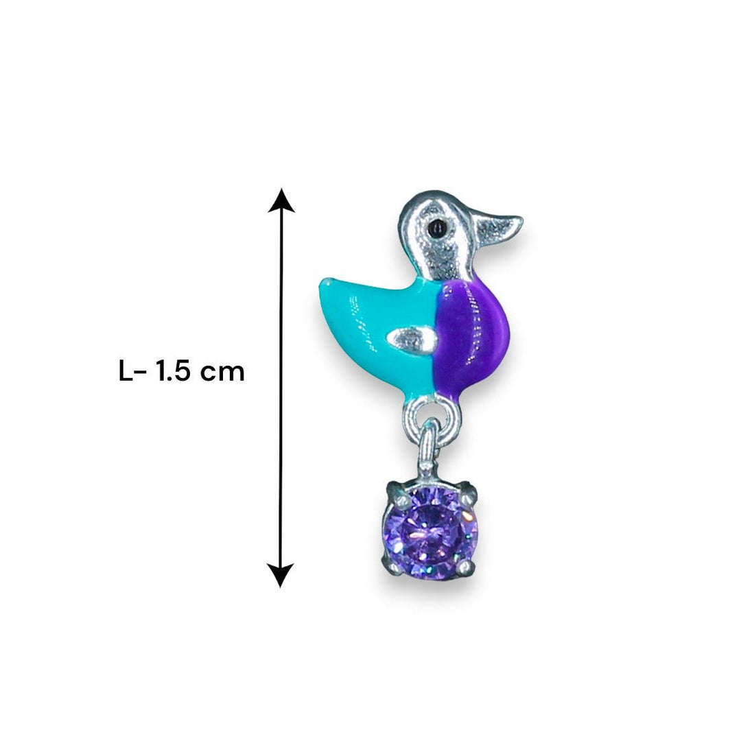 Taraash 925 Sterling Silver Cute Deck Drop Earrings For Kids - Taraash