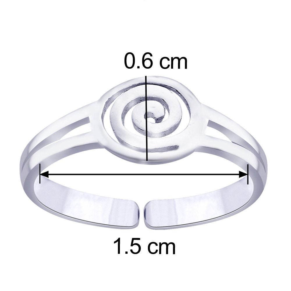 Taraash 925 Sterling Silver Cutwork toe ring for women LR0661S - Taraash