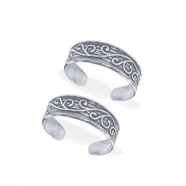 Taraash 925 Sterling Silver Cutwork Toe Ring For Women LR1156A - Taraash