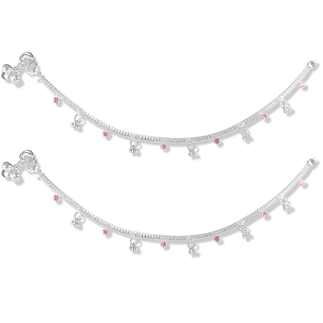 Taraash 925 Sterling Silver CZ Anklets For Women - Taraash
