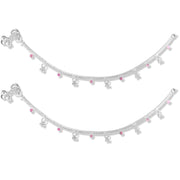 Taraash 925 Sterling Silver CZ Anklets For Women - Taraash