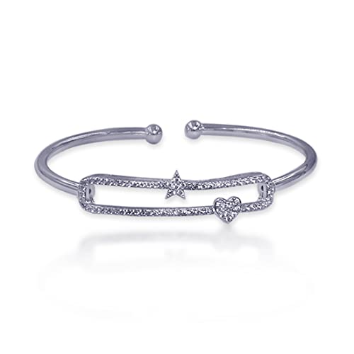 Taraash 925 Sterling Silver CZ Bangle For Women - Taraash