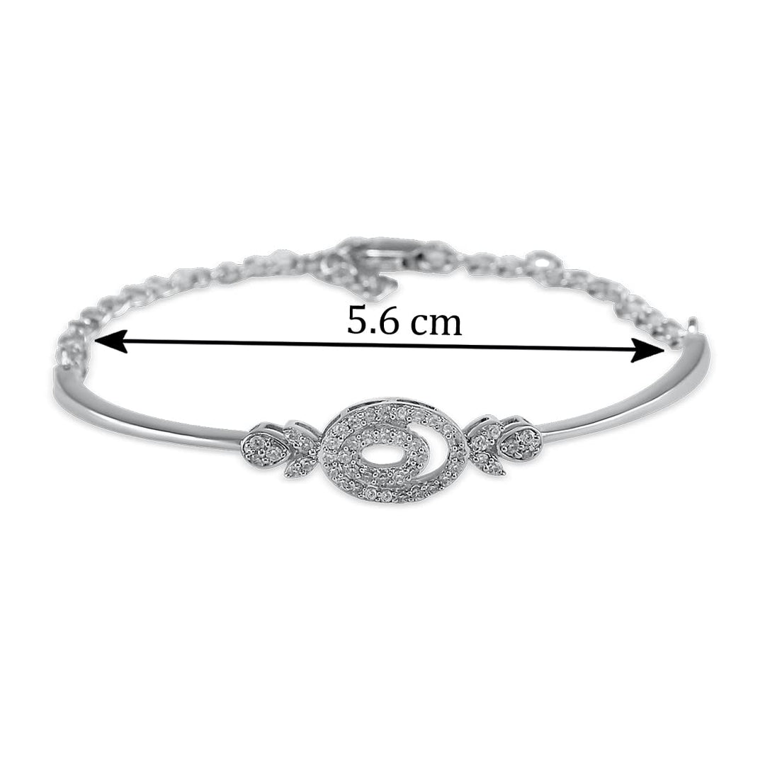 Taraash 925 Sterling Silver CZ Bangle For Women - Taraash