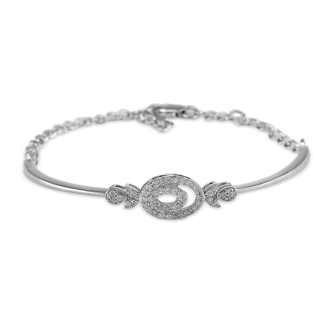 Taraash 925 Sterling Silver CZ Bangle For Women - Taraash