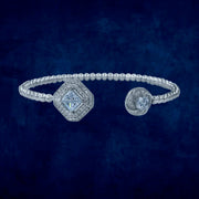 Taraash 925 Sterling Silver CZ Bangle For Women - Taraash