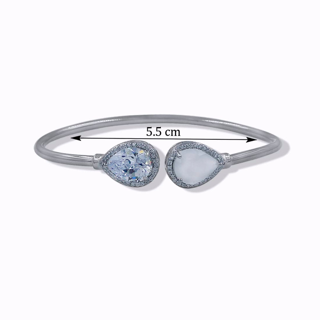 Taraash 925 Sterling Silver CZ Bangle For Women - Taraash