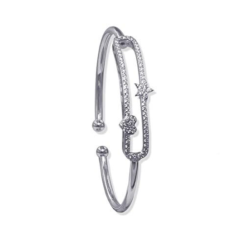 Taraash 925 Sterling Silver CZ Bangle For Women - Taraash