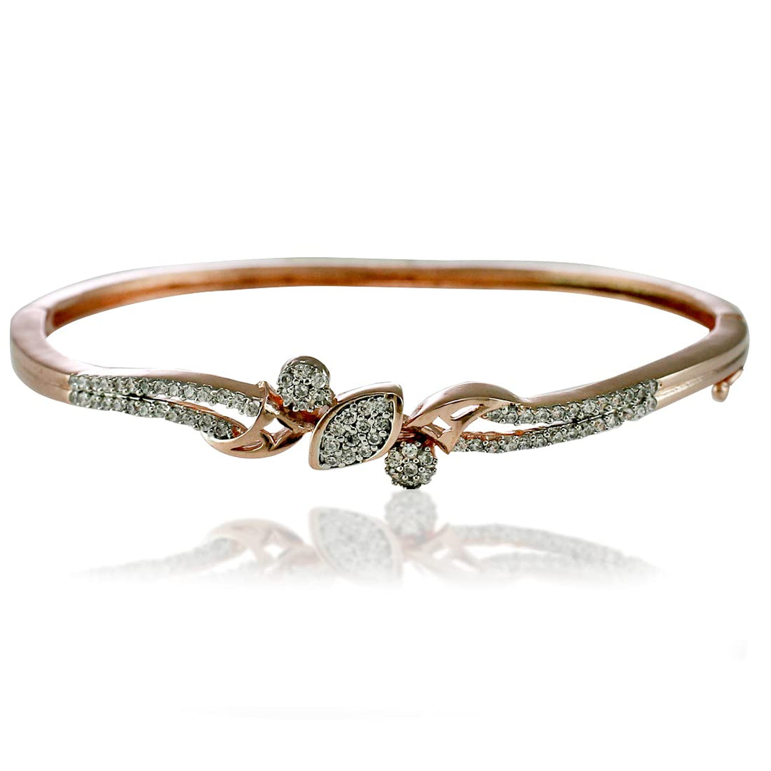 Taraash 925 Sterling Silver CZ Bangle Kada For Women - Taraash