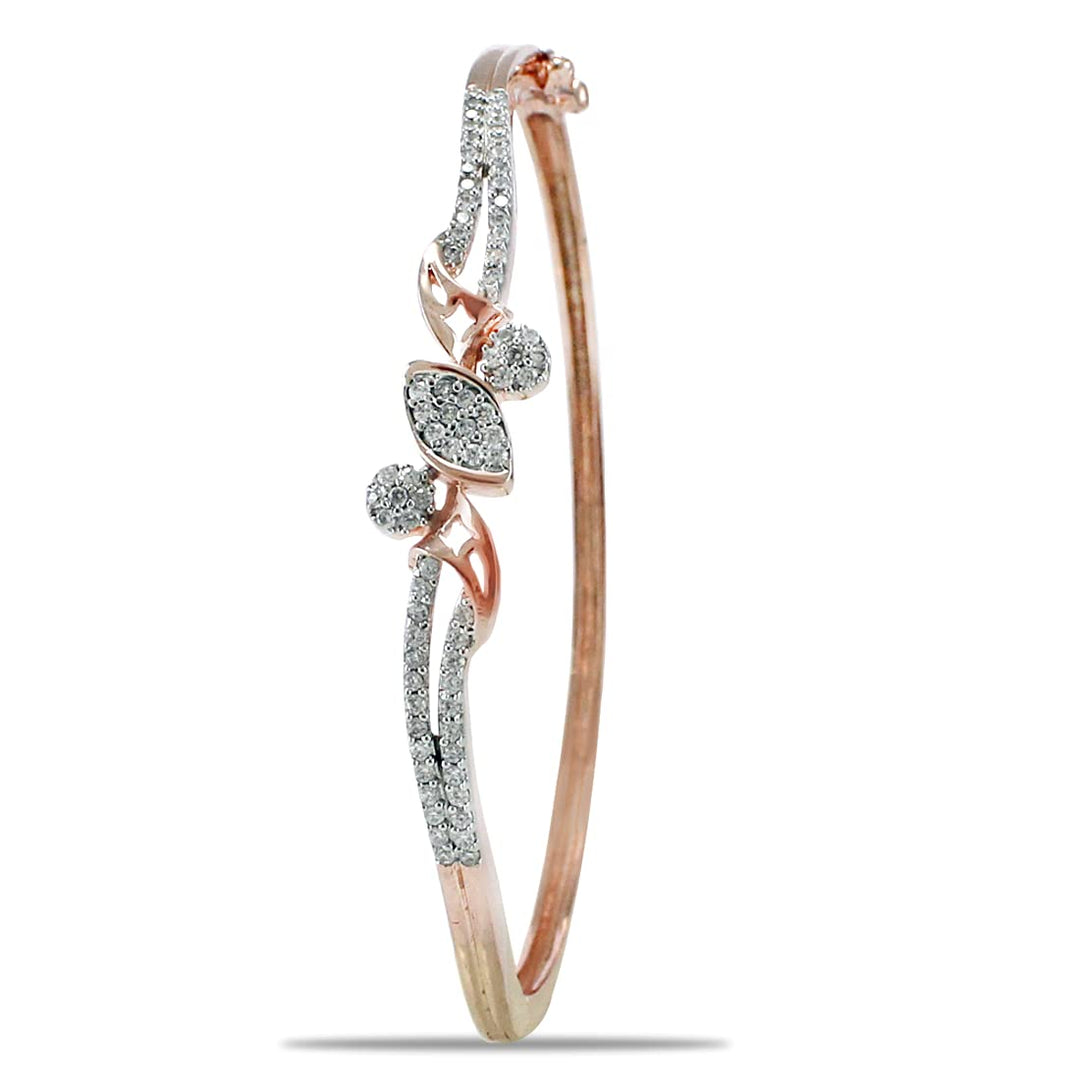 Taraash 925 Sterling Silver CZ Bangle Kada For Women - Taraash