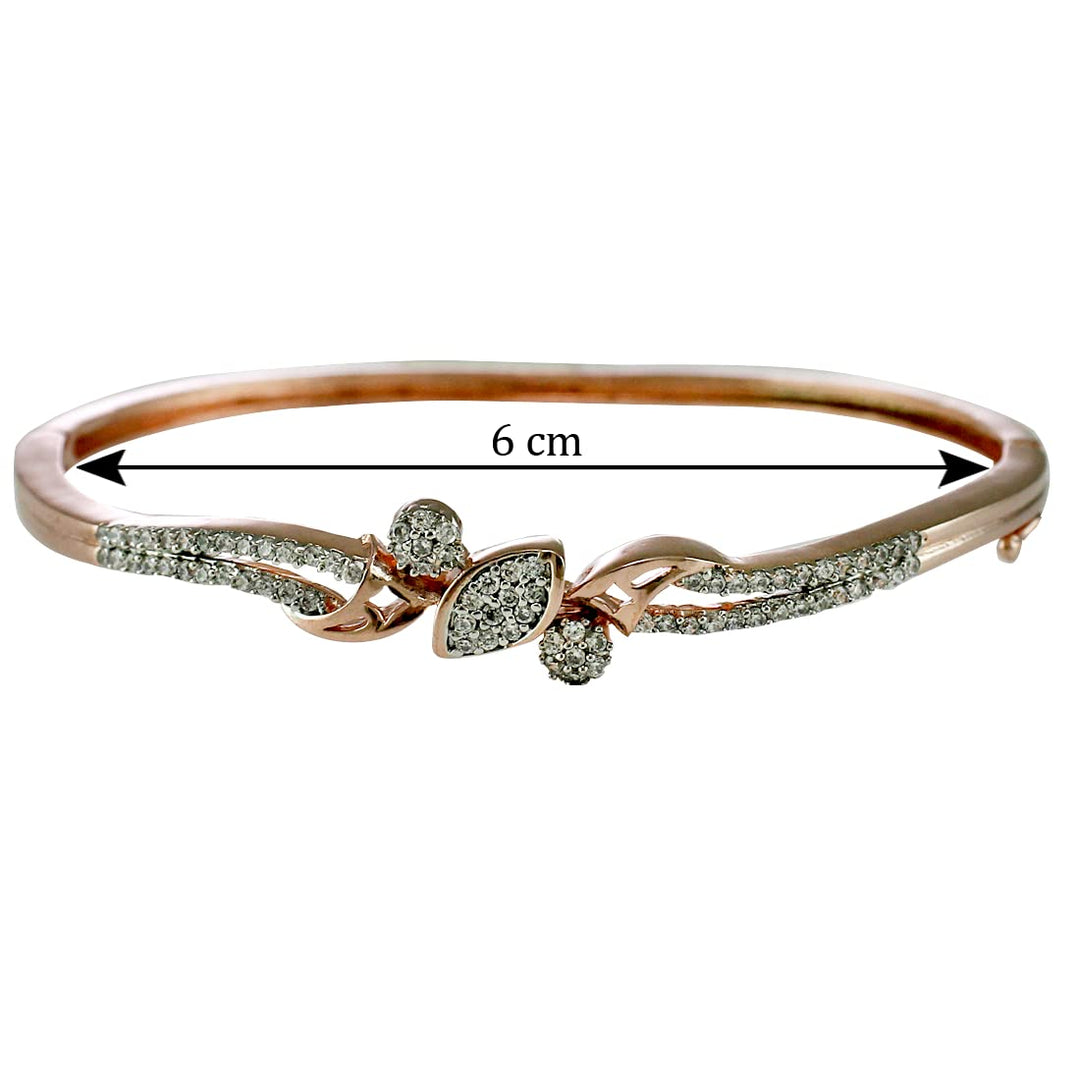 Taraash 925 Sterling Silver CZ Bangle Kada For Women - Taraash