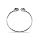 Taraash 925 Sterling Silver Cz Bangle | Silver openable Bangle | Silver Bangle For Women - Taraash