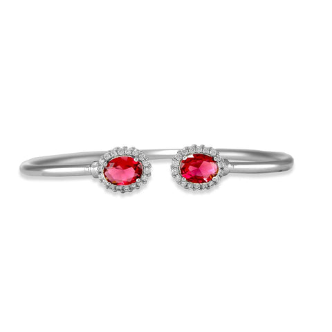 Taraash 925 Sterling Silver Cz Bangle | Silver openable Bangle | Silver Bangle For Women - Taraash