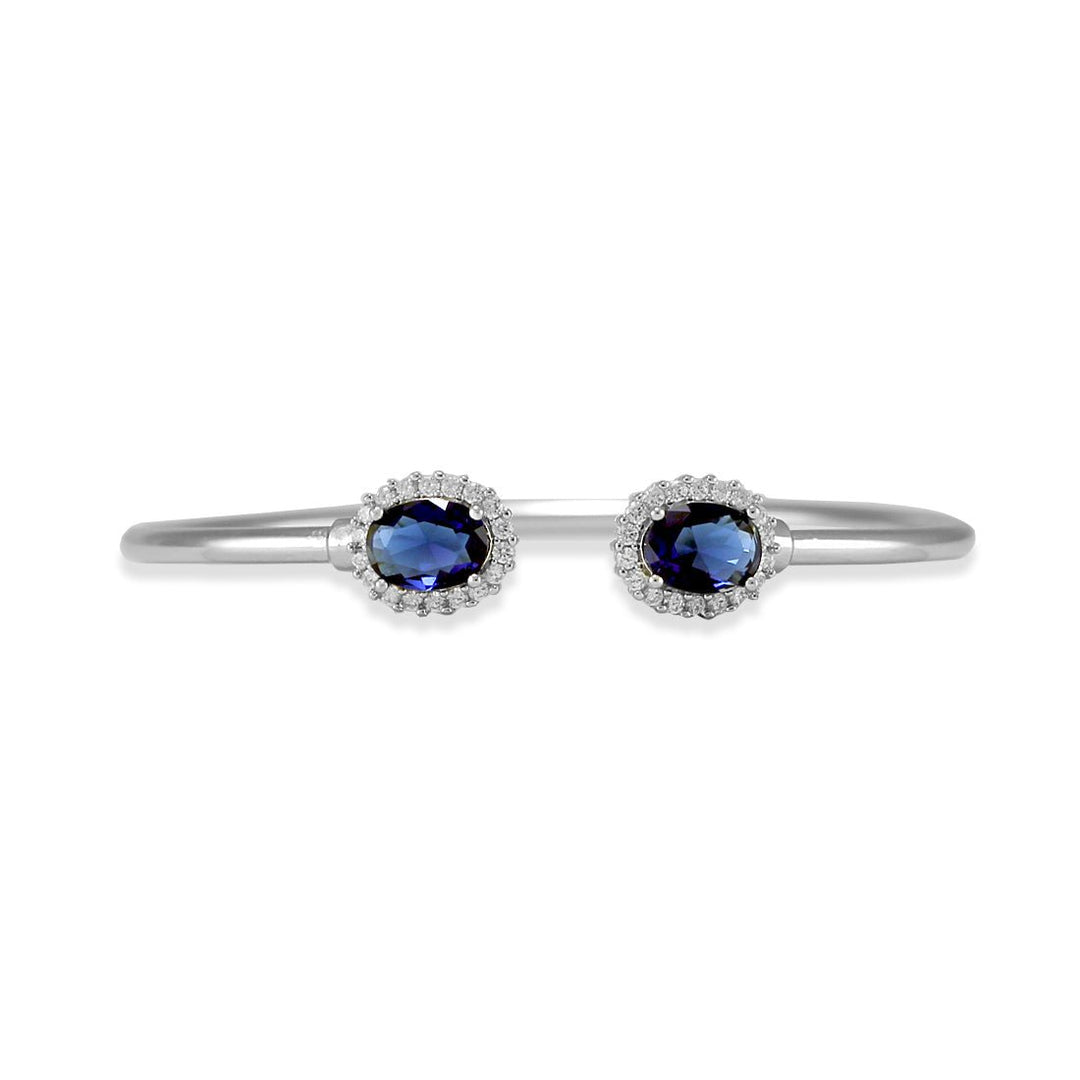 Taraash 925 Sterling Silver Cz Bangle | Silver openable Bangle | Silver Bangle For Women - Taraash