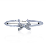 Load image into Gallery viewer, Taraash 925 Sterling Silver CZ Bow Bangle For Women - Taraash