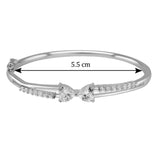 Taraash 925 Sterling Silver CZ Bow Design Bangle For Women - Taraash