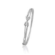 Taraash 925 Sterling Silver CZ Bow Design Bangle For Women - Taraash
