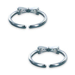 Load image into Gallery viewer, Taraash 925 Sterling Silver Cz Bow Toe Ring For Women - Taraash