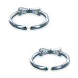 Taraash 925 Sterling Silver Cz Bow Toe Ring For Women - Taraash