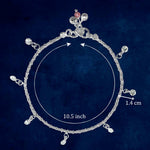 Load image into Gallery viewer, Taraash 925 Sterling Silver CZ Chain Anklet For Women - Taraash