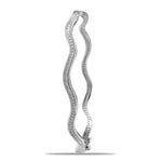Load image into Gallery viewer, Taraash 925 Sterling Silver Cz Curve Design Bangle For Women - Taraash