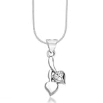 Load image into Gallery viewer, Taraash 925 Sterling Silver CZ Double Heart Pendant For Women COMBO PD 45 - Taraash