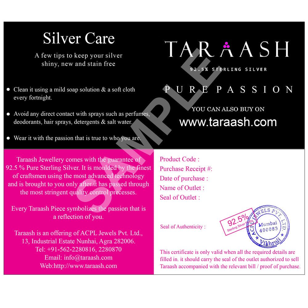 Taraash 925 Sterling Silver CZ Double Heart Pendant For Women COMBO PD 45 - Taraash