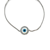 Taraash 925 Sterling Silver CZ Evil Eye Bracelet For Women - Taraash