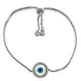 Taraash 925 Sterling Silver CZ Evil Eye Bracelet For Women - Taraash