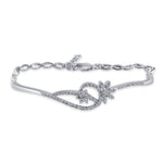 Load image into Gallery viewer, Taraash 925 Sterling Silver CZ Floral Bangle For Women - Taraash