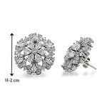 Load image into Gallery viewer, Taraash 925 Sterling Silver CZ Floral Earrings For Women - Taraash
