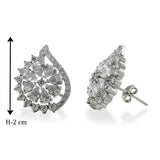 TARAASH 925 Sterling Silver CZ Floral Jewellery Set For Women - Taraash