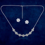 Load image into Gallery viewer, TARAASH 925 Sterling Silver CZ Floral Necklace Set For Women - Taraash
