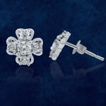 Load image into Gallery viewer, Taraash 925 Sterling Silver CZ Floral Stud Earrings For Women - Taraash