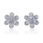 Load image into Gallery viewer, Taraash 925 Sterling Silver CZ Floral Stud Earrings For Women - Taraash